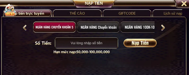 Nạp tiền chơi cược poker tdtc